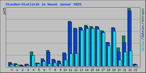 Stunden-Statistik im Monat Januar 2025